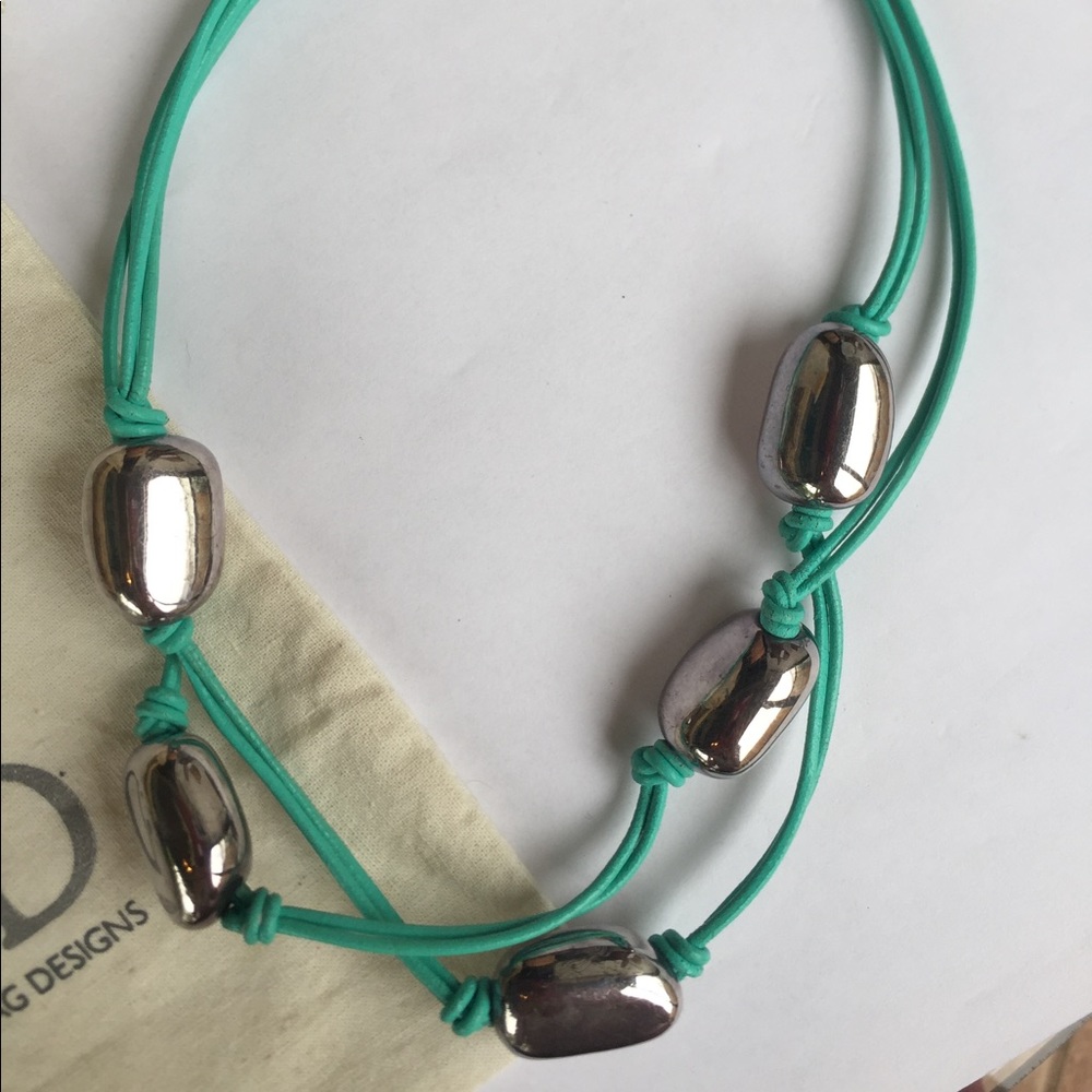 Simón Sebbag Genuine Leather and Silver Necklace